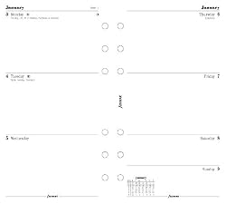 Filofax Diary Refills Personal Finch Week On Two Pages