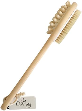 Cellulite Treatment, Relaxation & Stress Reduction, Dry Body Brush. Lifetime Warranty! 2-In-1 Brush & Massager, Cellulite Remover Dry/Wet Brushing, Gentle Scrub Exfoliator. Best Value By Jen Charming