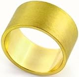 14K Gold Flat Heavy Classic-Fit Wedding Band with Satin Finish, 10mm Wide