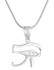 VINANI brand Germany 925 Sterling Silver Women Pendant Eye Of Horus Ra Egyptian shiny with Snake Chain Necklace AAA-S