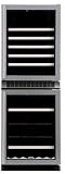 Marvel Luxury Series 66WBMBD 24 Dual Zone Beverage Center with 45-Bottles Top Wine Cellar, 133-Cans Bottom Refrigerator, 7 Wine Racks, 3 Shelves and Electronic Controls w/ MicroSentry: Requires Custom Frames and Handles