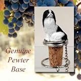 Japanese Chin Dog Wine Bottle Stopper - Black & White