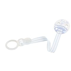NUK 10256251 - Baby Blue Saugerband Duo mit Clip zur sicheren Befestigung des Schnullers an Baby's Kleidung
