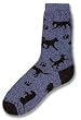For Bare Feet Dog Silhouette Socks