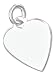 Sterling Silver High Polish Engravable Heart Charm