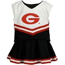 Georgia Bulldogs Black Infant Cheerleader Outfit