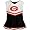 Georgia Bulldogs Black Infant Cheerleader Outfit