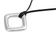 Sterling Silver Necklaces - Square Hollow Silver - Length: 18", Height: 45mm