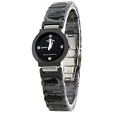 Oniss Women's Black Ceramic with Diamond Watch Model ON-327-L1 (Black Face)
