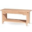 Brookstone Bench - Unfinished Wood - 36" Wide (Unfinished) (17.5"H x 36"W x 13"D) Brookstone Bench - Unfinished Wood - 36" Wide (Unfinished) (17.5"H x 36"W x 13"D)