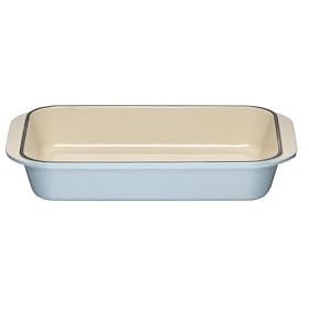 Le Creuset Cast Iron Rectangular Dish, Satin Blue, 30 cm