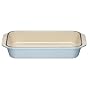 Le Creuset Cast Iron Rectangular Dish, Satin Blue, 30 cm