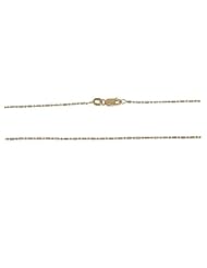 14K Yellow Gold - 18" 1.0 MM. Bar + Bead Two-Tone Necklace Gold Chain