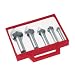 Magafor 4831 Series Cobalt Steel Single-End Countersink Set, TiN Coating, 3 Flutes, 90 Degrees, Round Shank