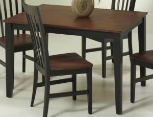 Home Styles 5173-31 Black w/Cherry Top CH 19-Rectangular Dining Table in Black and Cherry Finish