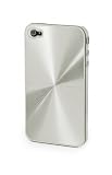 VCubed3 Anodized Metal Back, für iPhone 4/4S, Silber