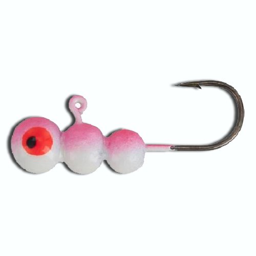 Lindy Ice Worm Jigs Size: 12; Color: Pink Glow (31)