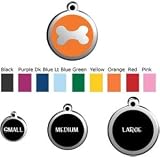 Red Dingo Pet Id Tag ~ Bone ~ Small / Red