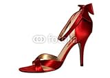Wallmonkeys Peel and Stick Wall Decals - Elegant Red Shoe on High Heel - 36