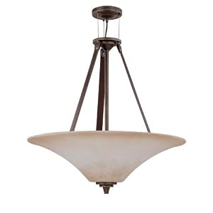 Nuvo Lighting 60 2443 Viceroy 4-Light Large Pendant with Burnt Sienna Glass,...