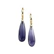 14K Yellow Gold Amethyst Briolette Earrings