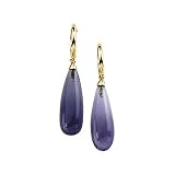 14K Yellow Gold Amethyst Briolette Earrings
