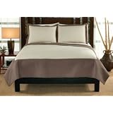 Barclay Full Queen Quilt with 2 Shams Tan Cream by 
