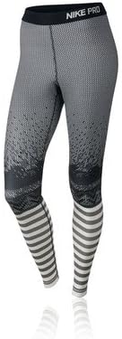Nike Pro Hyperwarm Engineered Print Women's Training Tights,Black Grey,XL