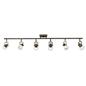 Pro Track® 50" Wide 6-Light Pewter Ceiling Light Fixture