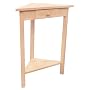 Unfinished Corner Accent Table