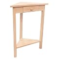 Unfinished Corner Accent Table