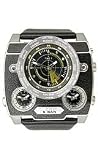 Diesel Men's DZ1243 Triple Time Stainless Steel and Black Leather Watch
