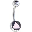 Blue and Pink Triangle Logo Belly Button Ring