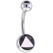 Blue and Pink Triangle Logo Belly Button Ring
