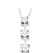 14k White Gold .50 Carat Diamond 3 Stone Pendant Chain Necklace SALE - Huge Discount