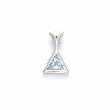 S/S Stellar White Blue Topaz Pend - GHSW124