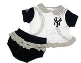 New York Yankees Newborn Baby Girl Ruffle Diaper Set