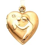 14K Yellow Gold Mother's Devotion Diamond Locket
