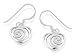 Silver Swirly Hearts Earrings