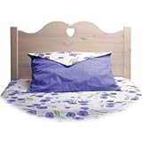 Scalloped Twin Headboard-Color Natural with Heart Cutout