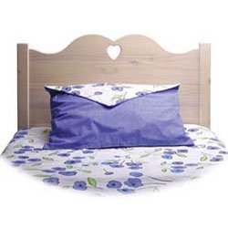 Childrens Toyshop  Toys : Scalloped Twin Headboard-Color Natural with Heart Cutout