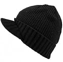 Warm Ski Beanie Visor in Black, Brown, Grey, Offwhite and Camel for Men and Women up to a Large head size.