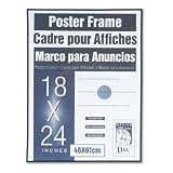DAX MANUFACTURING INC. / DAXN16018BT / Coloredge Poster Frame w/Plexiglas Window, 18 x 24, Clear Face/Black Border / Sold as 1 EA