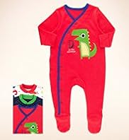 3 Pack Pure Cotton Dinosaur Star Sleepsuits