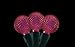 Set of 35 LED Burgundy G12 Berry Fashion Glow Christmas Lights - Green Wire