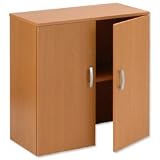 Trexus Modular Storage Double Cupboard Unit Lockable W750xD400xH805mm Beech