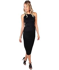 Sophisticated Lace Keyhole Leather Sleeveless Bodycon Dress/Party Dress/Jumpsuit 