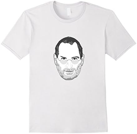 Men's Steve Jobs Portrait T Shirt XL White