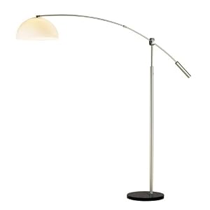 Adesso Outreach Arc Lamp, Satin Steel by Adesso