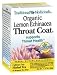 Organic Lemon Echinacea Throat Coat® is sweet and lemony, with a characteristic tingle on your tongue from the alkylamides in echinacea, which is one of the important indicators of herb quality.